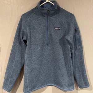 Blue Patagonia Better Sweater 1/4-Zip Jacket Pullover 
Women’s Size MEDIUM M